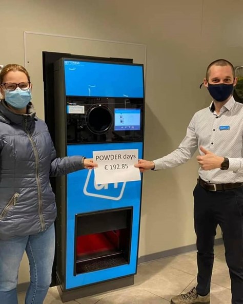 Petra in actie voor Powder Days
