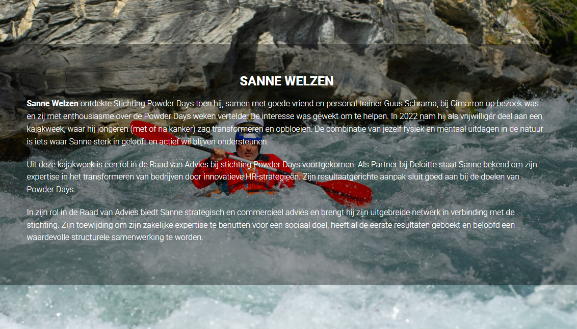 Sanne Welzen - Raad van Advies - Powder Days